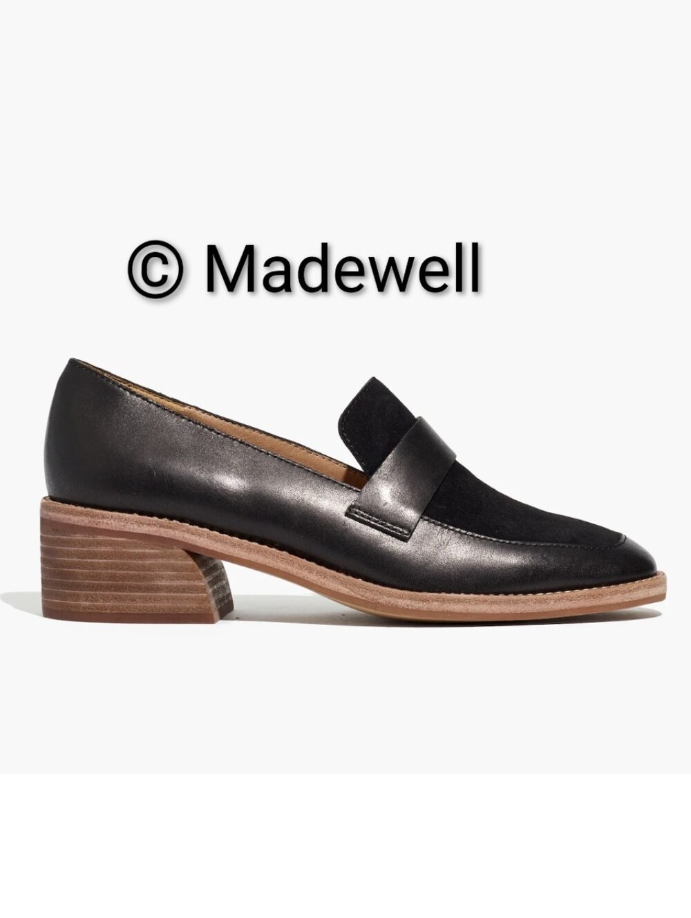❌️MARKDOWN!!! MADEWELL “The Alex Heeled Loafer” Size 8.5 Leather & Suede
